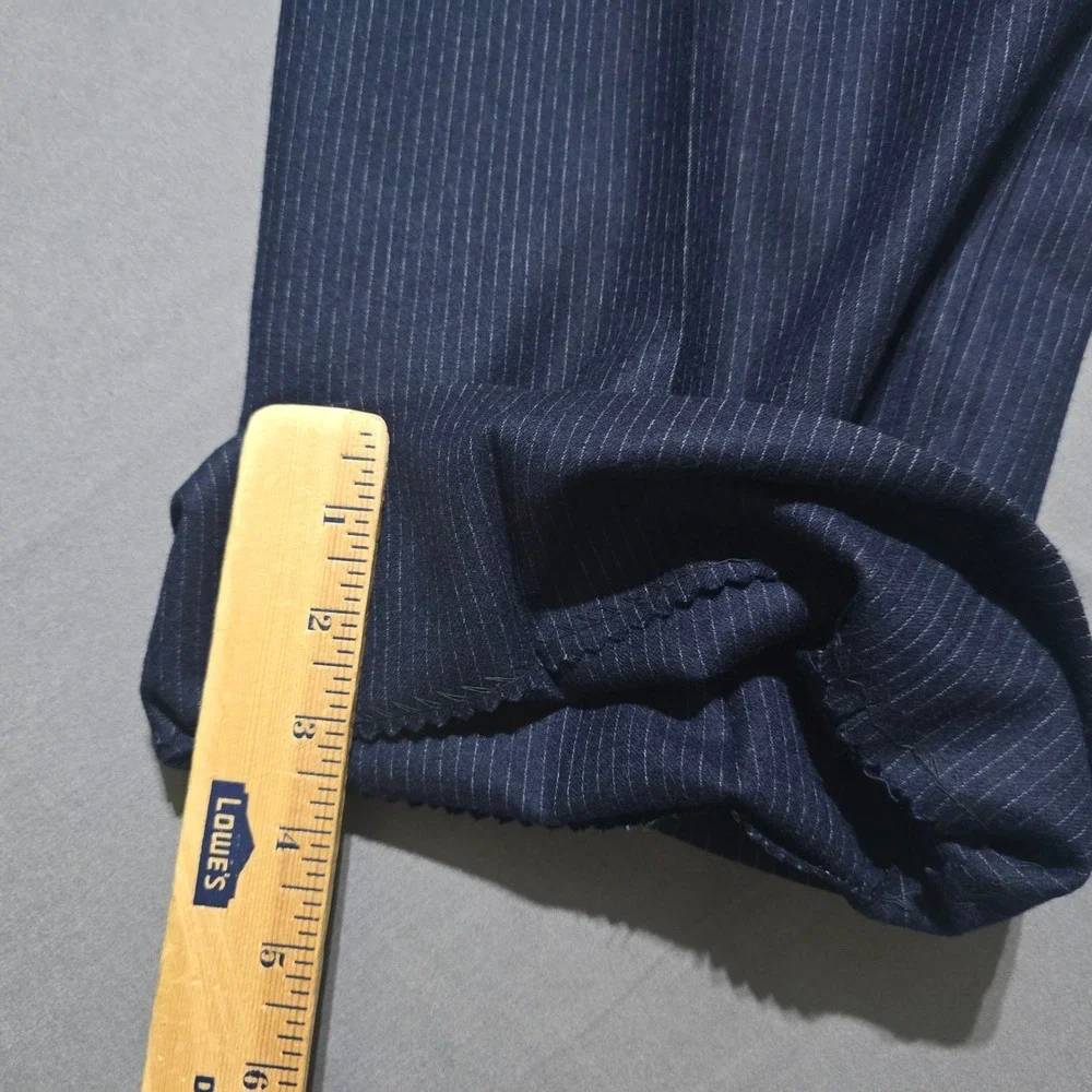 Paul Rene Suit Mens 46R 41x29 Navy Pinstripe 2-Piece Blazer Set vintage
